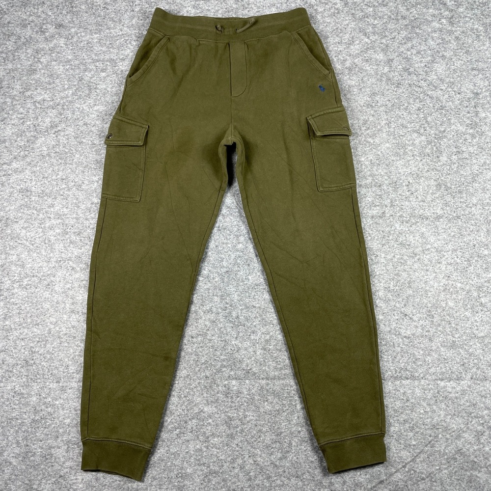 Polo Ralph Lauren Cargo Sweatpants Boys L (14-16) Olive Green Fleece Joggers